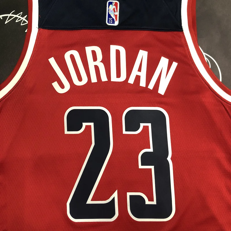 75th anniversary Washington Wizards Basketball Jersey Red #23 JORDAN