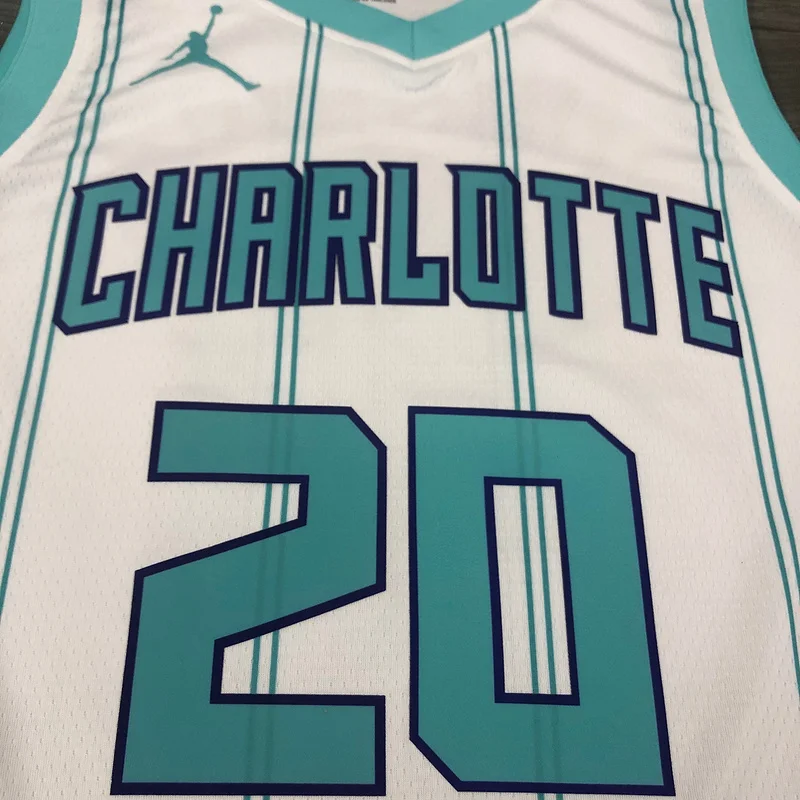 2020 Charlotte Hornets Basketball Jersey   White  #20   HAYWARD