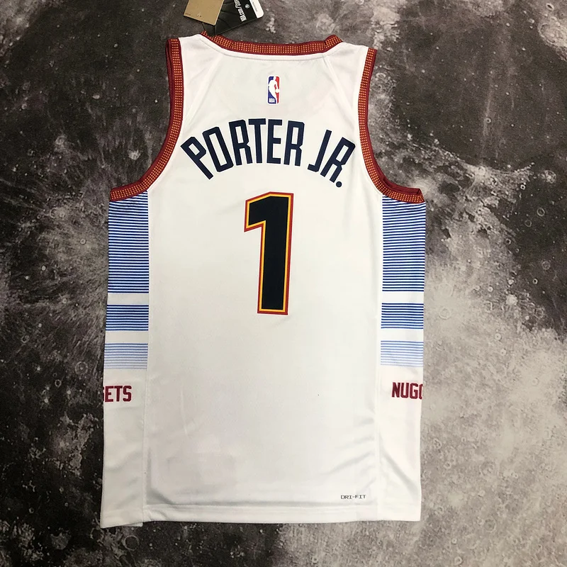 2023 Season NBA Denver Nuggets Basketball jersey city version #1 PORTER JR