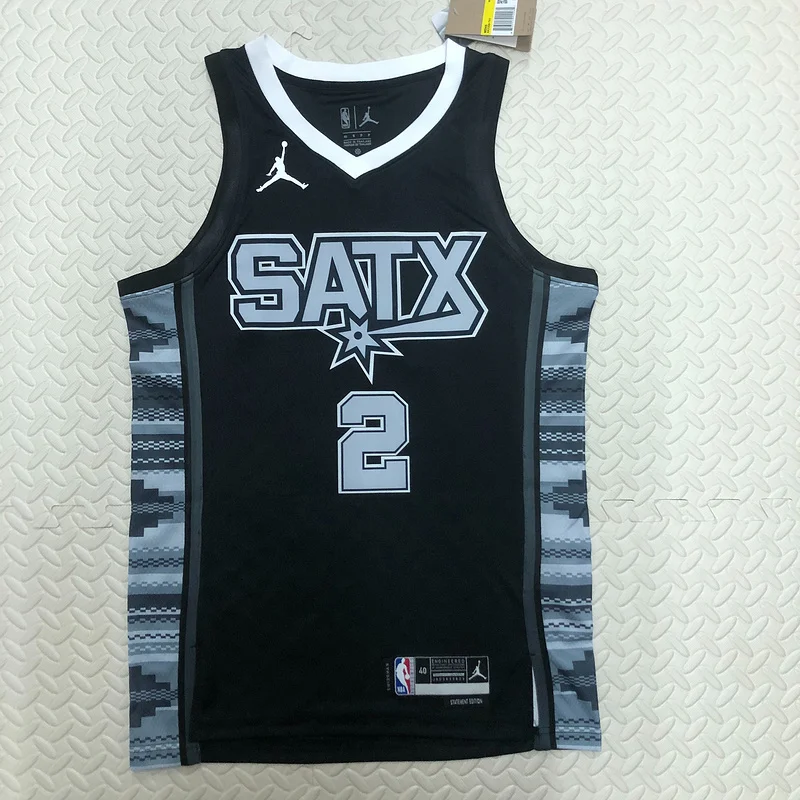 2023 San Antonio Spurs Basketball Jersey trapeze limited #2 LEONARD