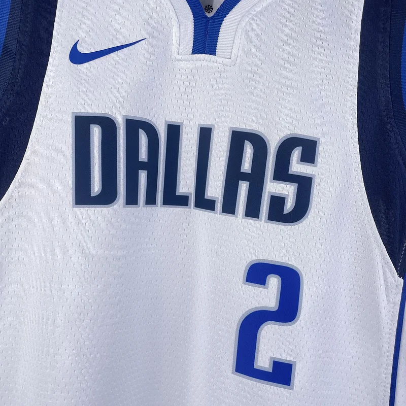 Youth kids Basketball Jersey Dallas Mavericks White #2 IRVING