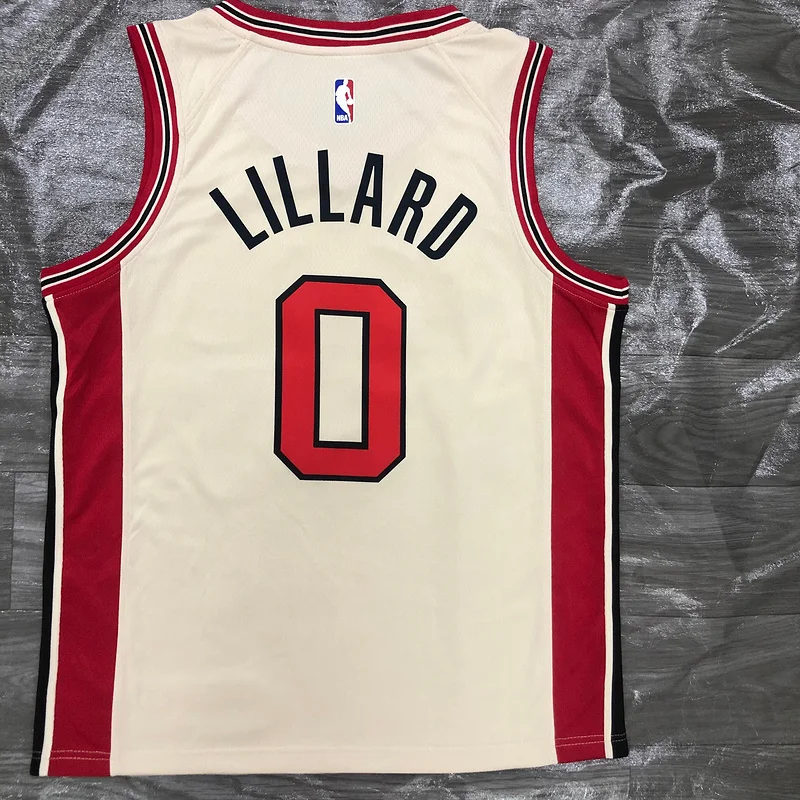 Portland Trail Blazers Basketball Jersey White #0 LILIARD