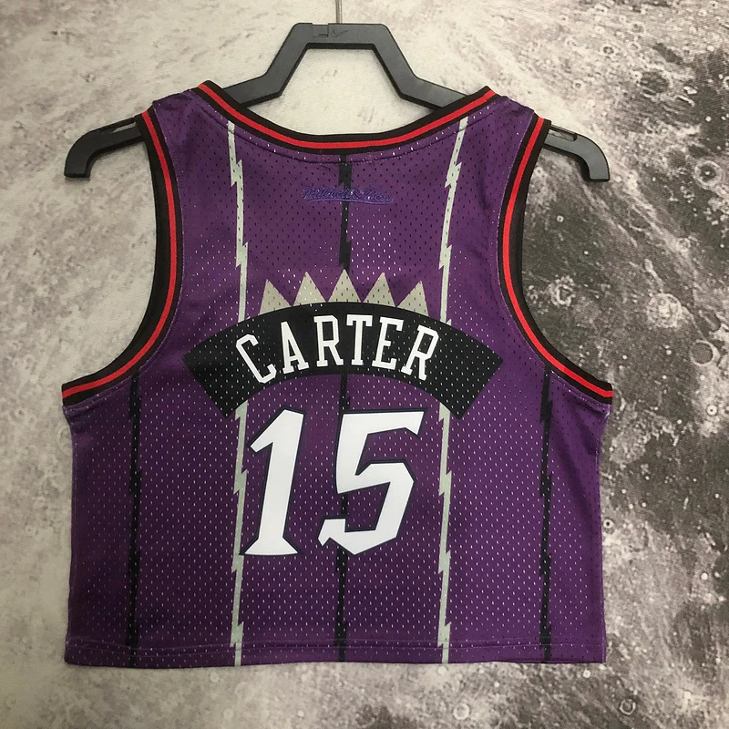 Mitchell Ness Women Retro NBA Toronto Raptors Basketball Jersey Purple #15 CARTER