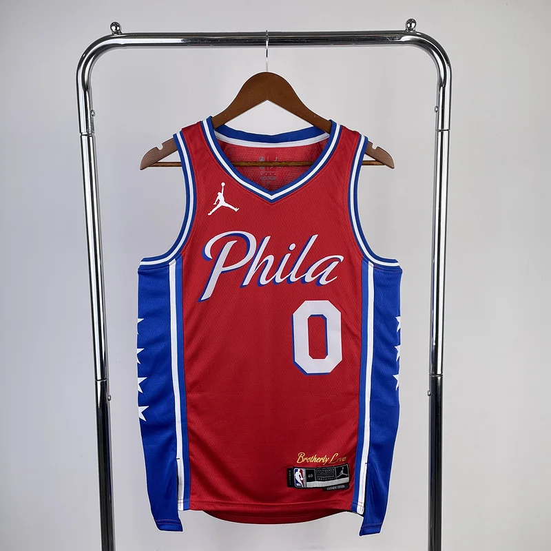 2023 Season NBA Philadelphia 76ers Basketball Jersey trapeze limited #0 MAXEY