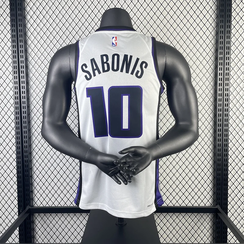 2024 Sacramento Kings Basketball Jersey Home White #10 SABONIS