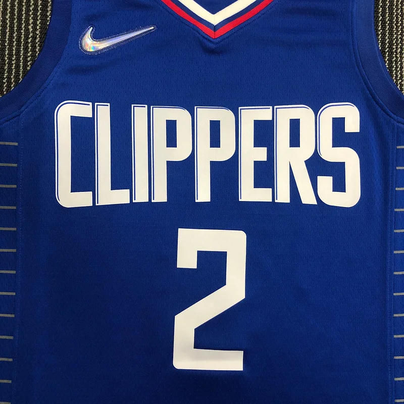 75th anniversary  NBA Los Angeles Clippers Basketball jersey   Blue  #2   LEONARD