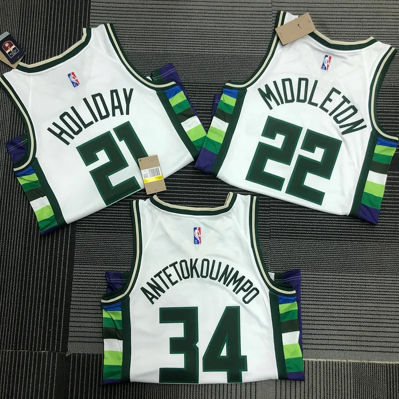 2022 Season NBA Milwaukee Bucks Basketball jersey city version #22 MIDDLETON