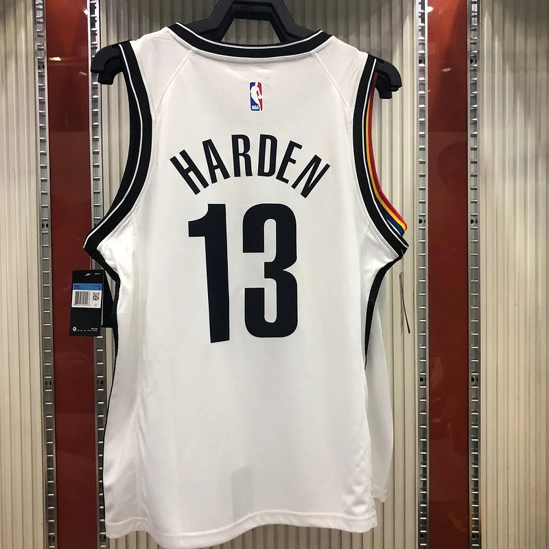 Brooklyn Nets Basketball jersey White #13 HARDEN