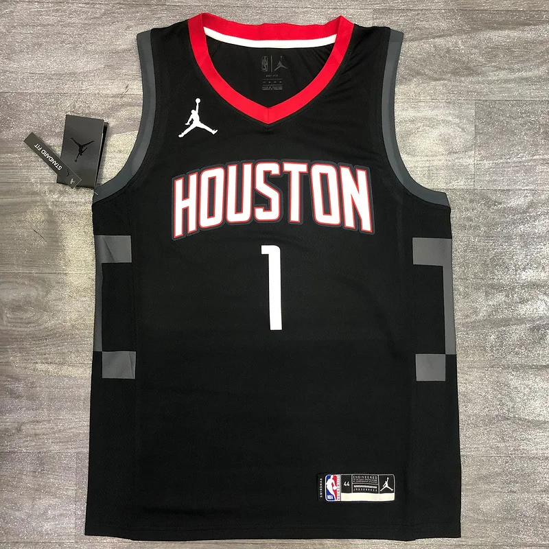 2021 Houston Rockets Basketball Jersey Jordan Style limited city version Black #1 McGRADY