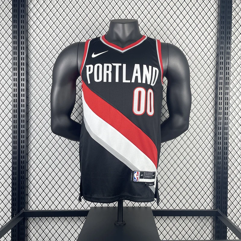 2023  Portland Trail Blazers Basketball Jersey   Black  #00   HENDERSON