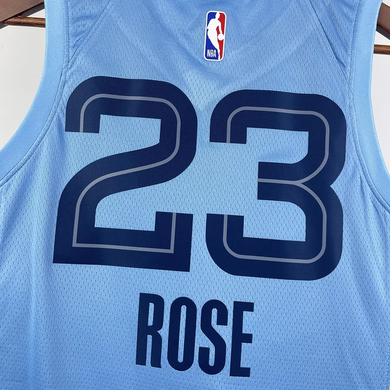 2023 Season NBA Memphis Grizzlies Basketball Jersey trapeze limited #23 ROSE