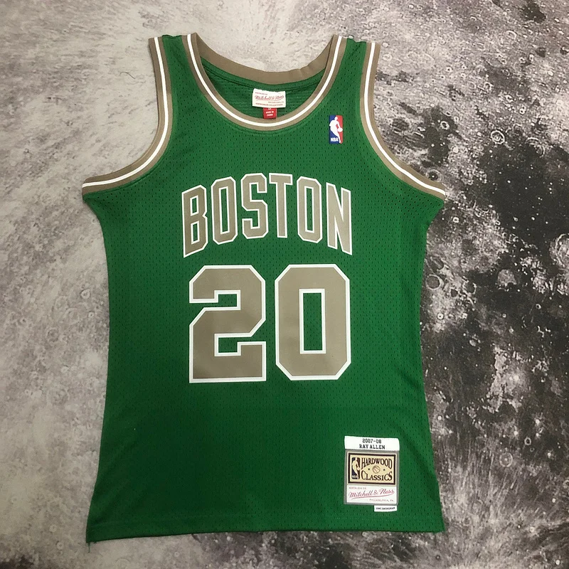 2007 2008 Season MN Hot Print Retro NBA Boston Celtics Basketball Jersey #20 ALLEN