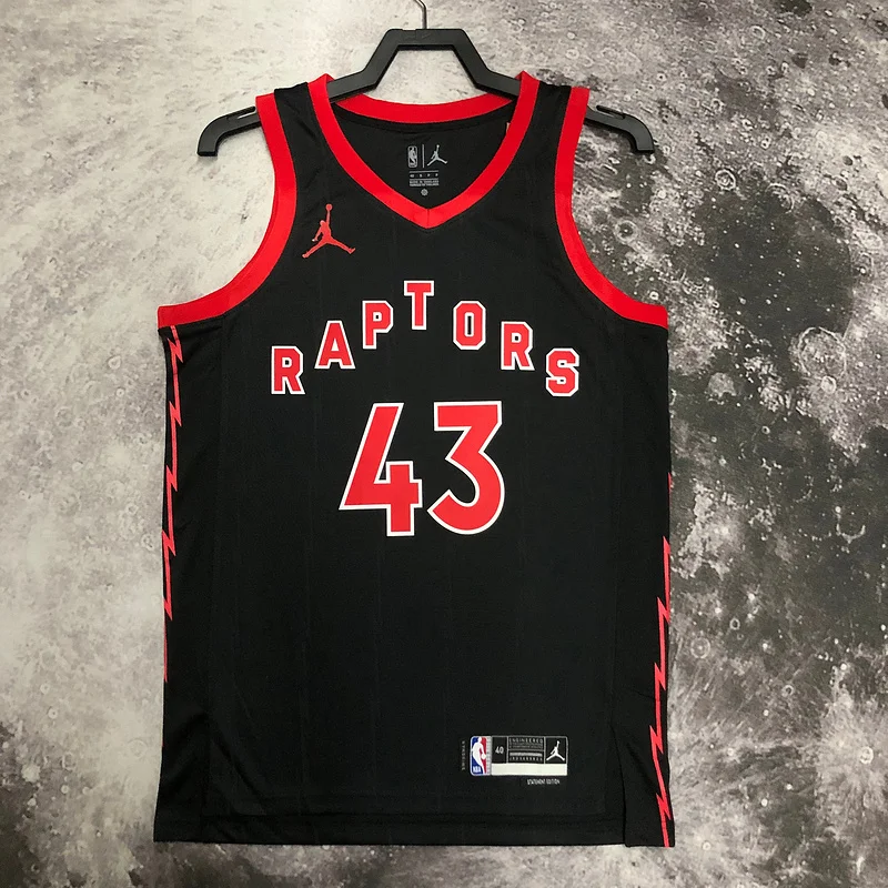 2023 NBA Toronto Raptors Basketball Jersey trapeze limited #43 SIAKAM