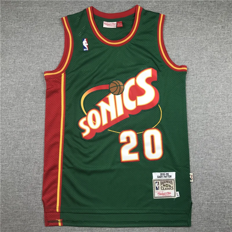 NBA Seattle SuperSonics Basketball jersey 20 Green red