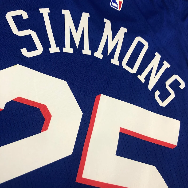 NBA Philadelphia 76ers Basketball Jersey V-neck Blue #25 SIMMONS