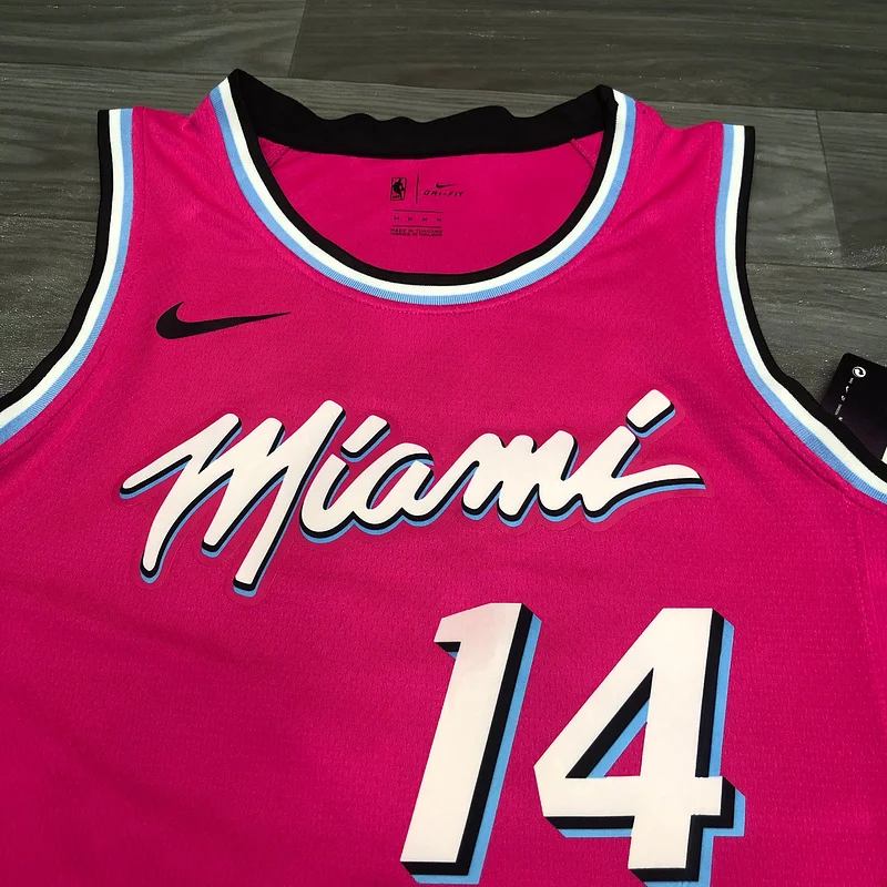 NBA Miami Heat basketball jersey round neck Pink #14 HERRO