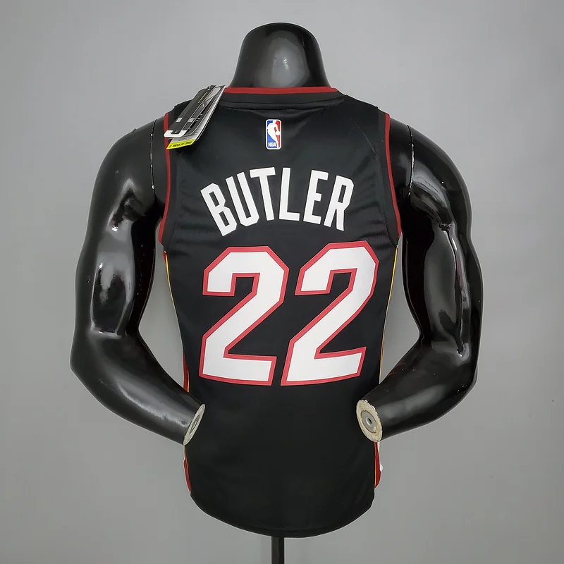 NBA Miami Heat basketball jersey V-neck Black #22 BUTLER