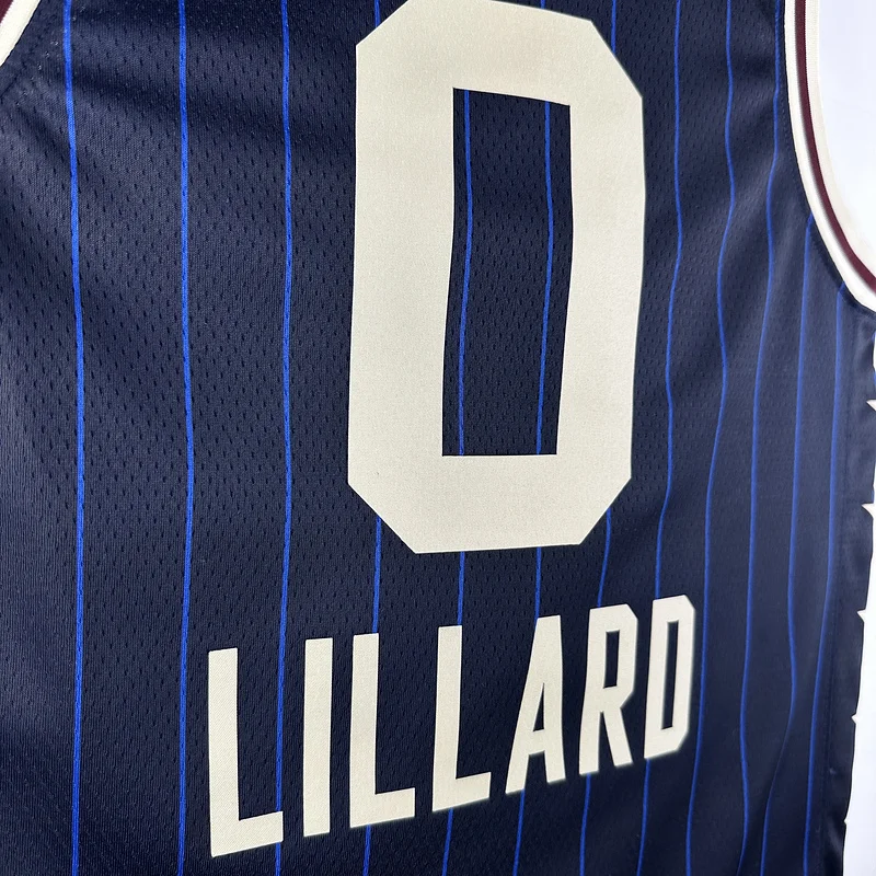 2024 Season Milwaukee Bucks All-Star Blue #0 LILLARD Basketball Jersey