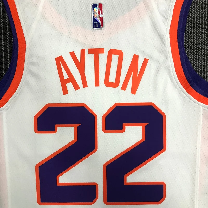 75th anniversary NBA Phoenix Suns Basketball jersey White #22 AYTON