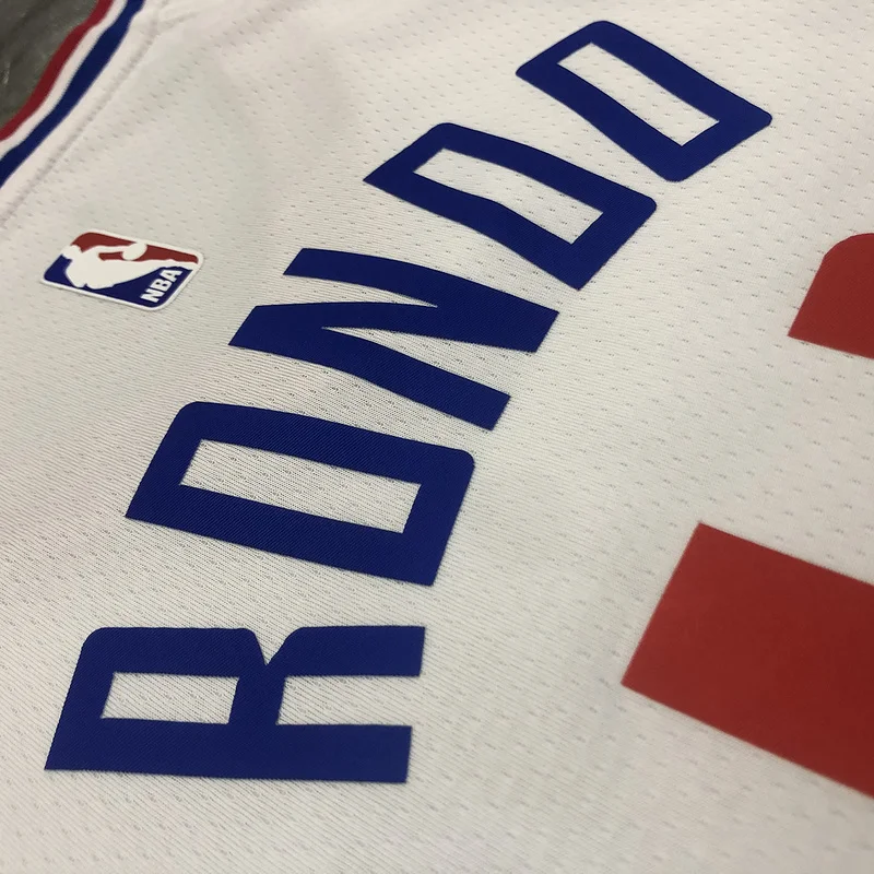 2020 Season NBA Los Angeles Clippers Basketball jersey   White  limited  #4   RONDO