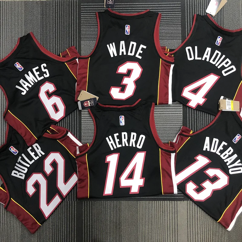 75th anniversary NBA Miami Heat basketball jersey Black #3 WADE