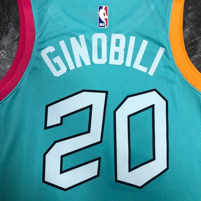 2023 San Antonio Spurs Basketball Jersey city version #20 GINOBILI