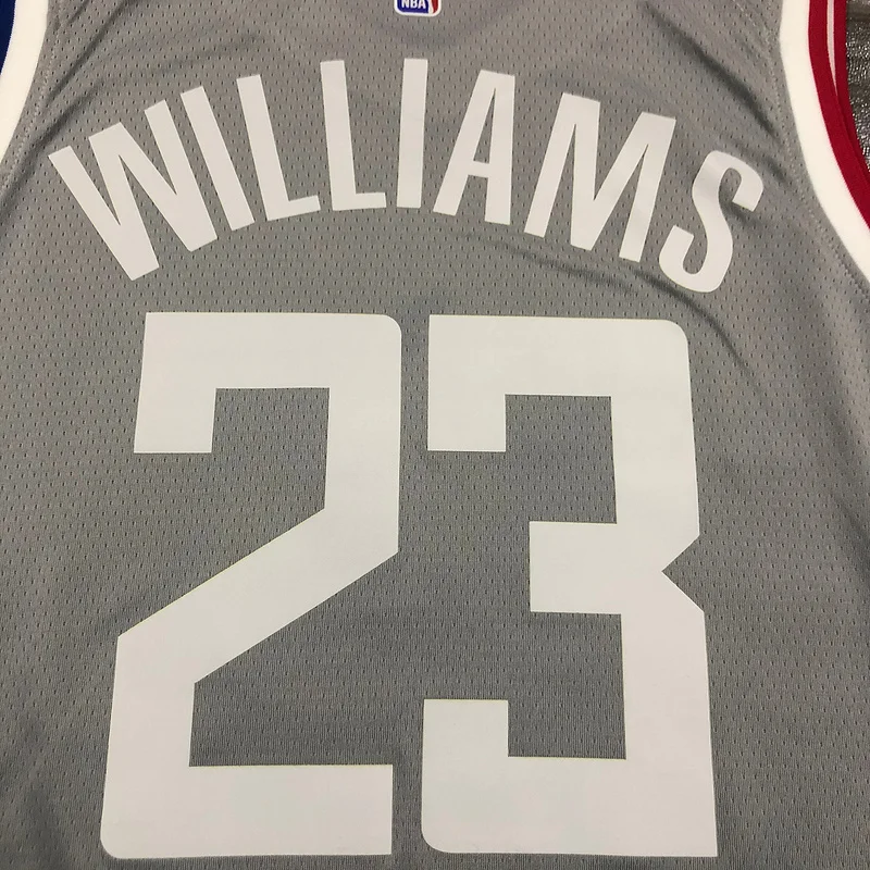 2021 Season  NBA Los Angeles Clippers Basketball jersey   bonus edition   Gray  #23   WILLIAMS