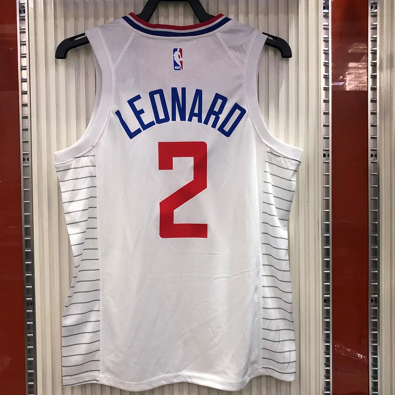 2020 Season NBA Los Angeles Clippers Basketball jersey  limited  White  #2  LEONARD