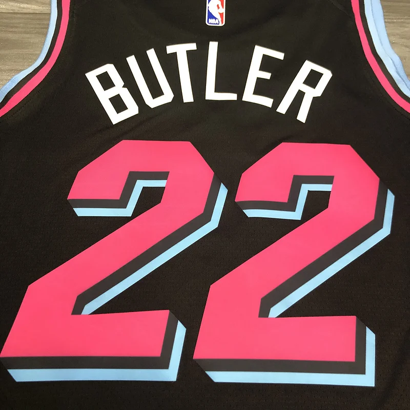 NBA Miami Heat basketball jersey round neck Black #22 BUTLER