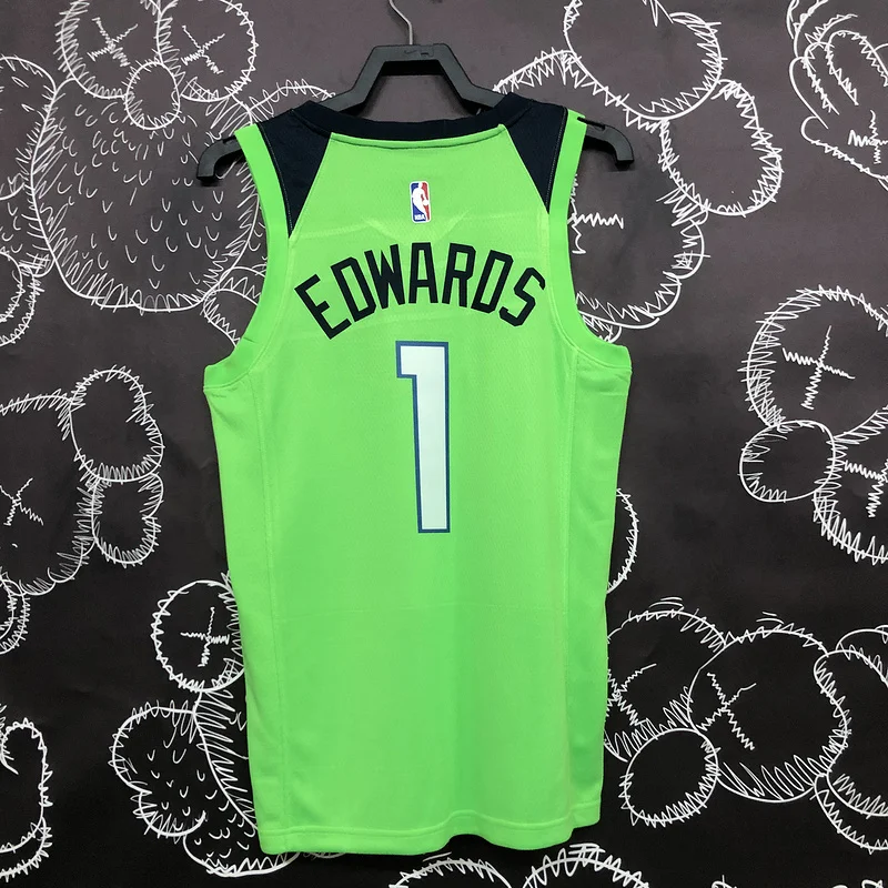 Minnesota Timberwolves Basketball Jersey trapeze #1 EDWARDS