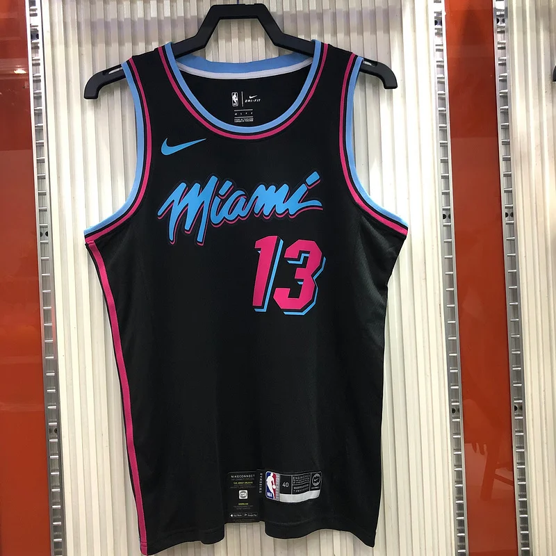 NBA Miami Heat basketball jersey round neck Black #13 ADEBAYO