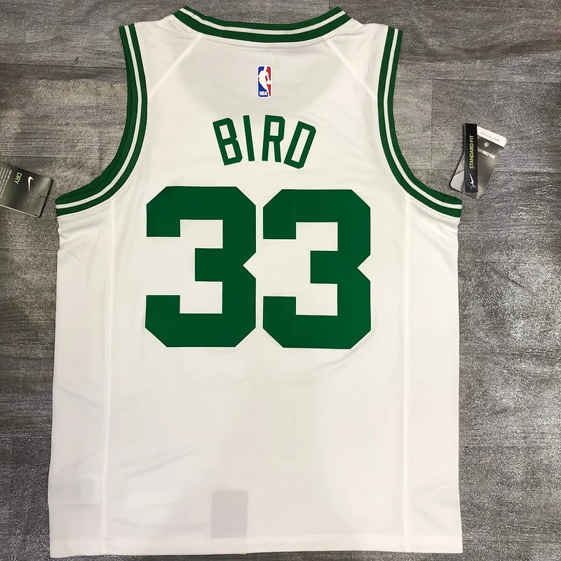 NBA Boston Celtics Basketball Jersey Retro Green White #33 BIRD