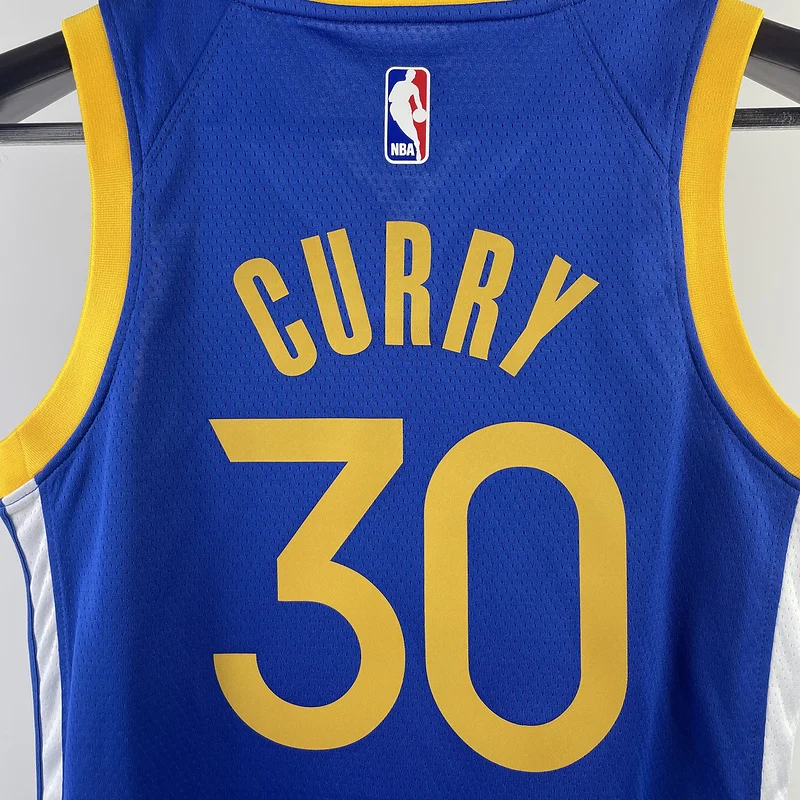 Youth kids Basketball Jersey Golden State Warriors Blue #30 CURRY