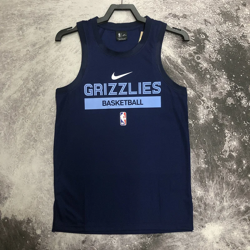 2023 Season NBA Memphis Grizzlies Basketball Jersey Blue training vest