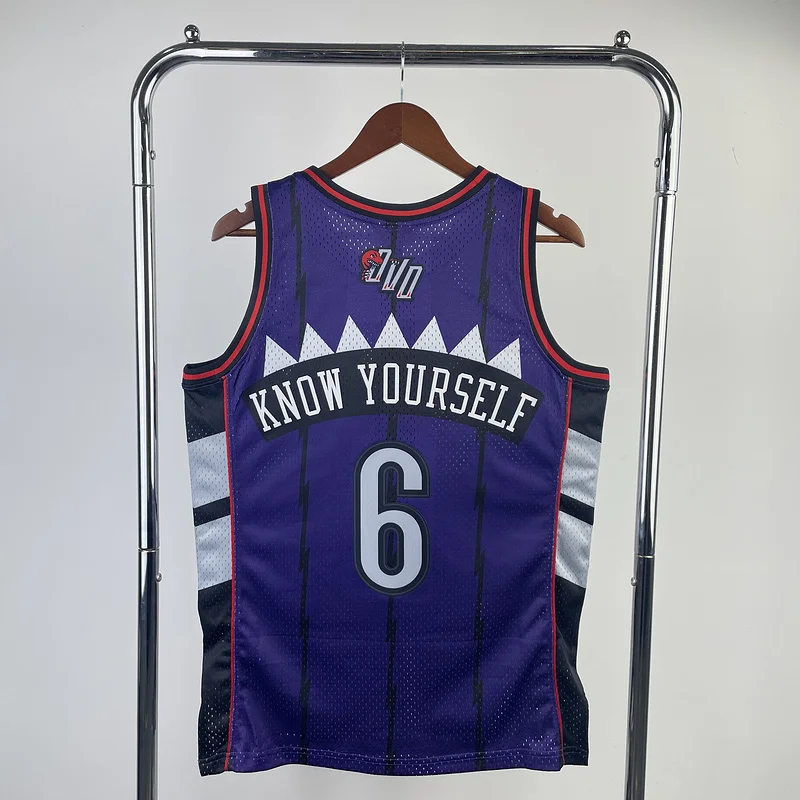 Mitchell Ness Fan Version Hot Print Retro: NBA Toronto Raptors Basketball Jersey Purple #6