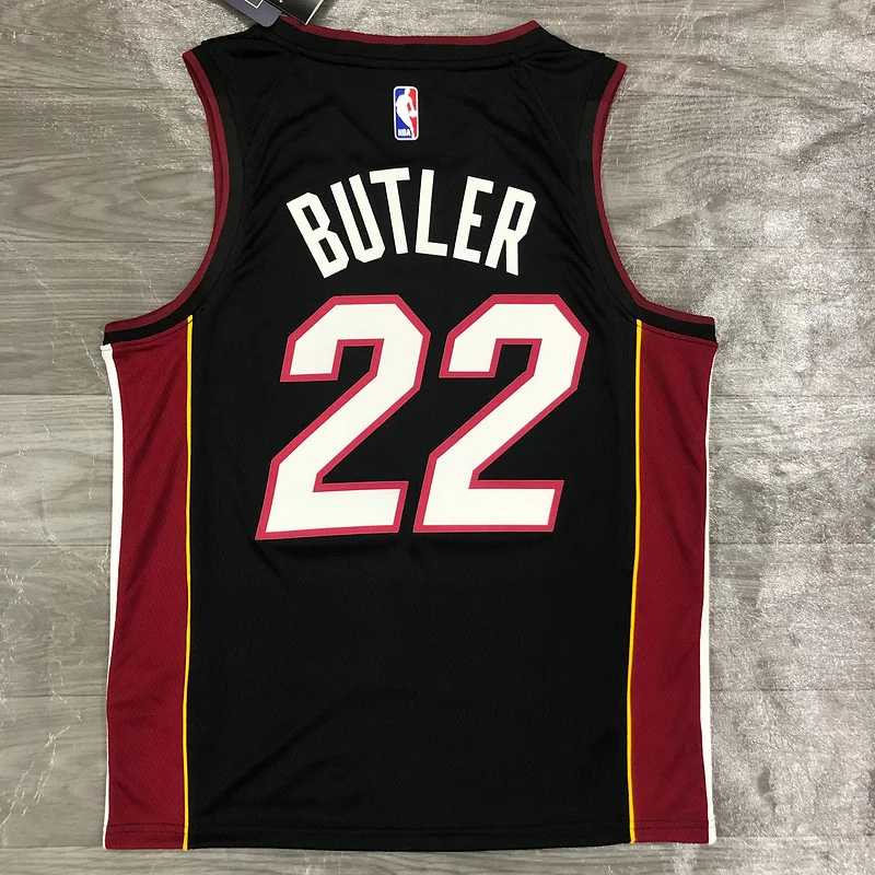 NBA Miami Heat basketball jersey V-neck Black #22 BUTLER