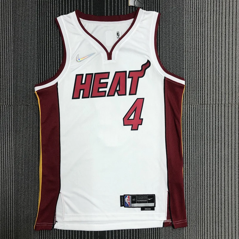 75th anniversary NBA Miami Heat basketball jersey White #4 OLADIPO