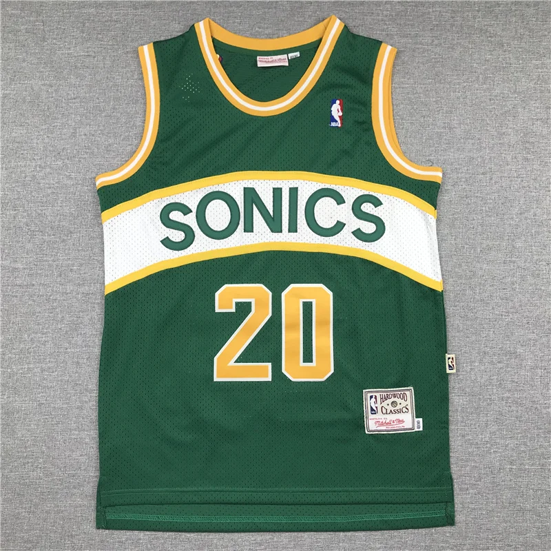 NBA Seattle SuperSonics Basketball jersey 20 Green