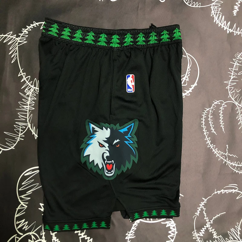 Minnesota Timberwolves Basketball Retro Black Shorts