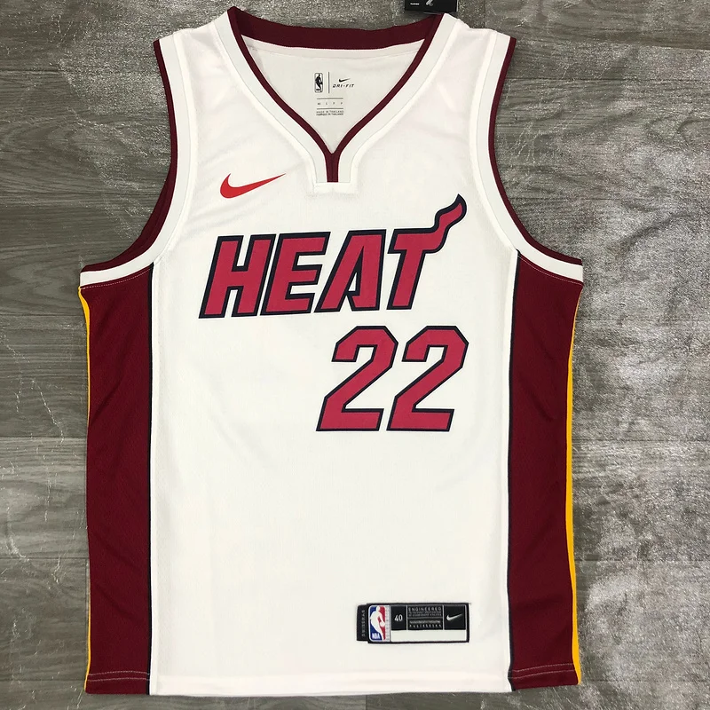 NBA Miami Heat basketball jersey V-neck White #22 BUTLER