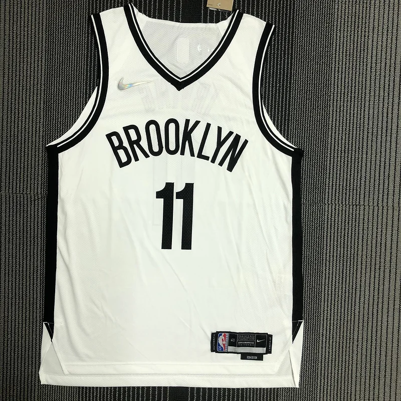 AU Player Version Brooklyn Nets Basketball jersey White #11 IRVING