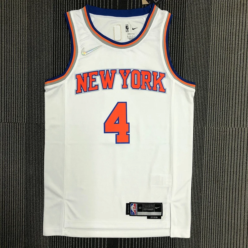 75th anniversary New York Knicks Basketball Jersey White #4 ROSE