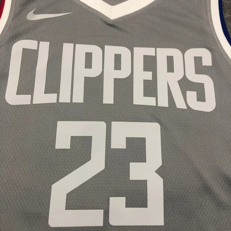 2021 Season  NBA Los Angeles Clippers Basketball jersey   bonus edition   Gray  #23   WILLIAMS