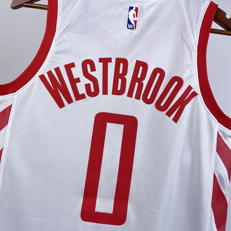 2019 Houston Rockets Basketball Jersey Home White #0 WESTBROOK