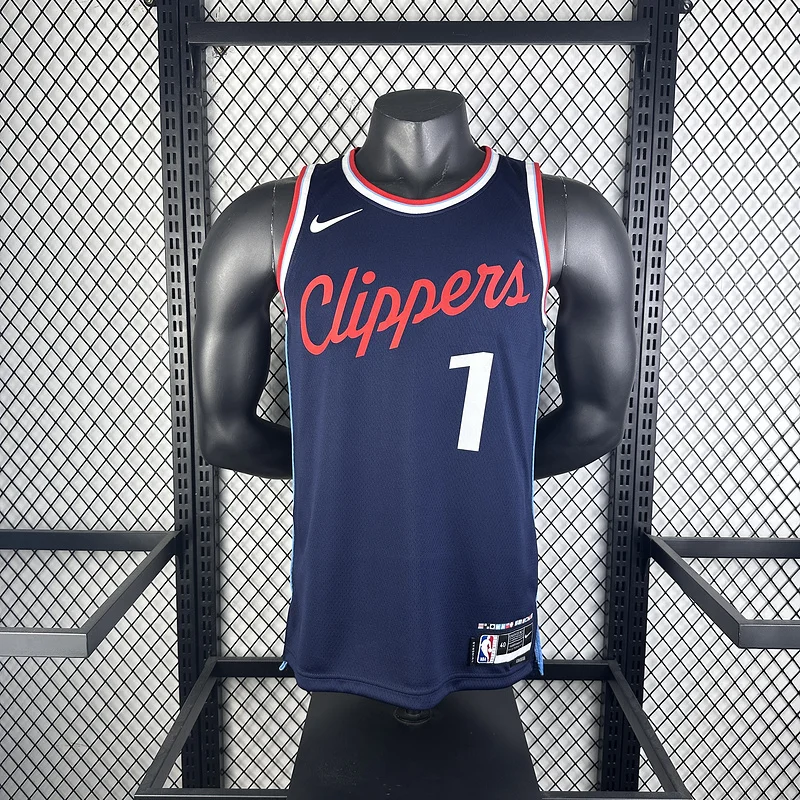 2025 Season  NBA Los Angeles Clippers Basketball jersey   Aawy   Blue  #1    HARDEN