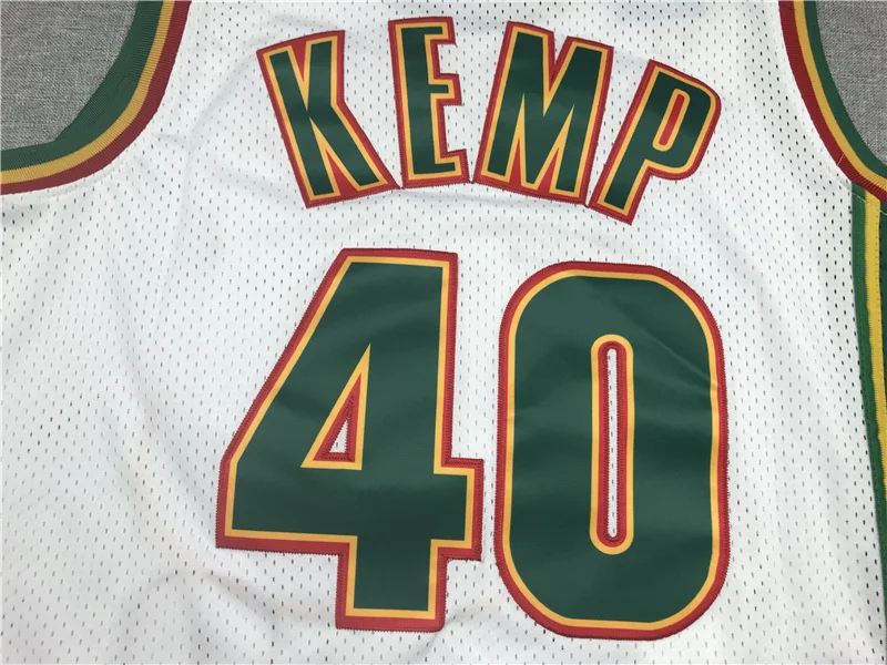 NBA Seattle SuperSonics Basketball jersey 40 Retro White