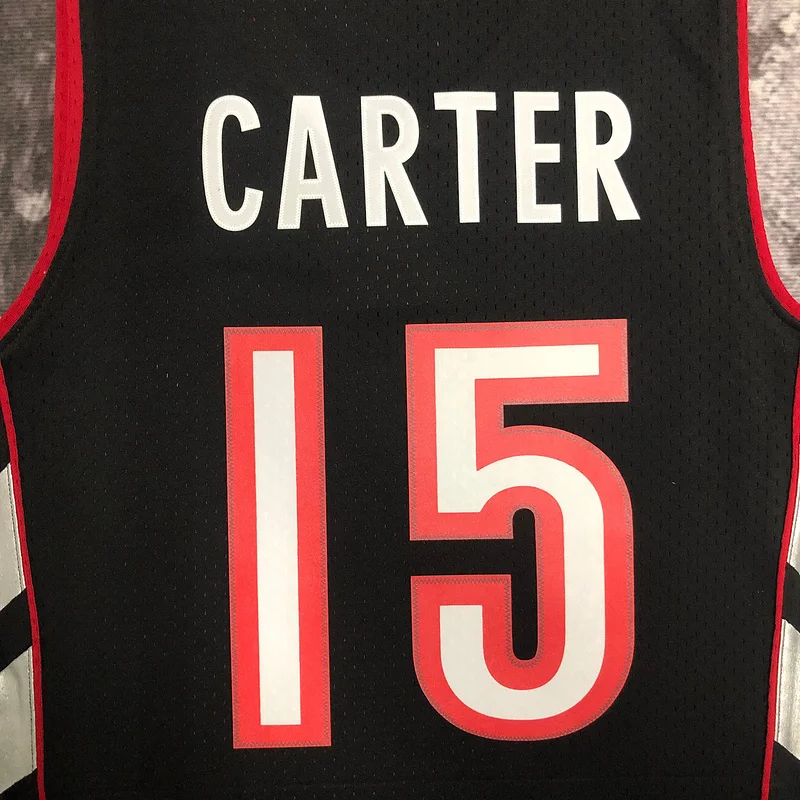 2000 Mitchell Ness Hot Print Retro NBA Toronto Raptors Basketball Jersey Black #15 CARTER