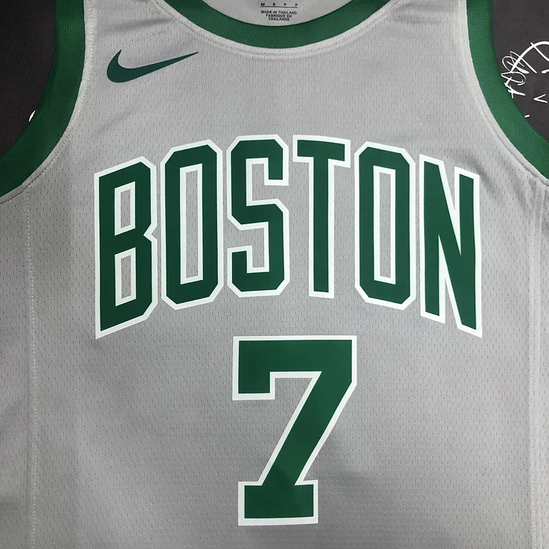 NBA Boston Celtics Basketball Jersey Gray #7 BROWN