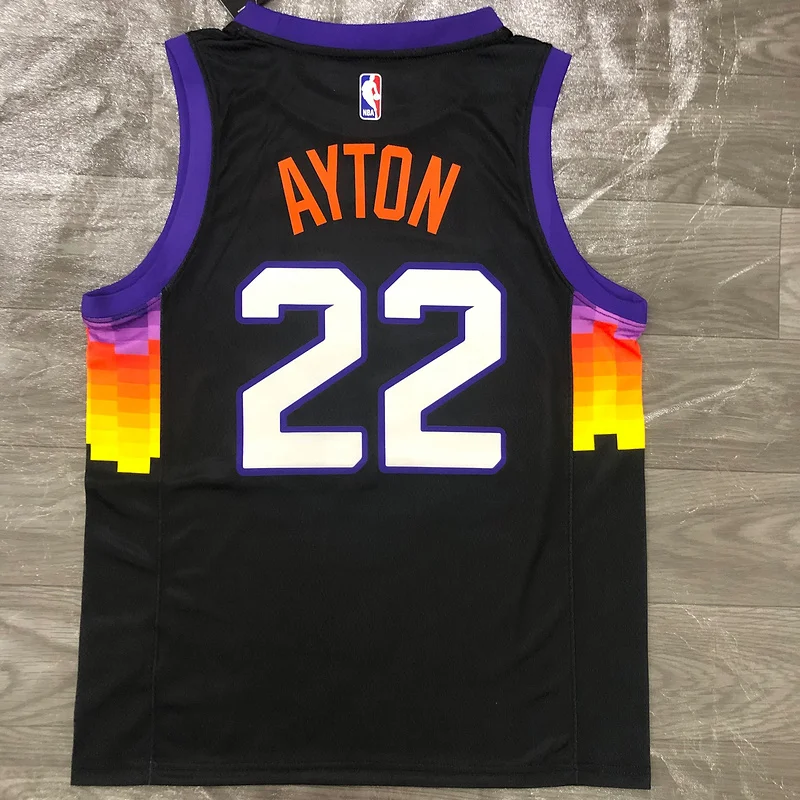 2021 Season NBA Phoenix Suns Basketball jersey city version #22 AYTON