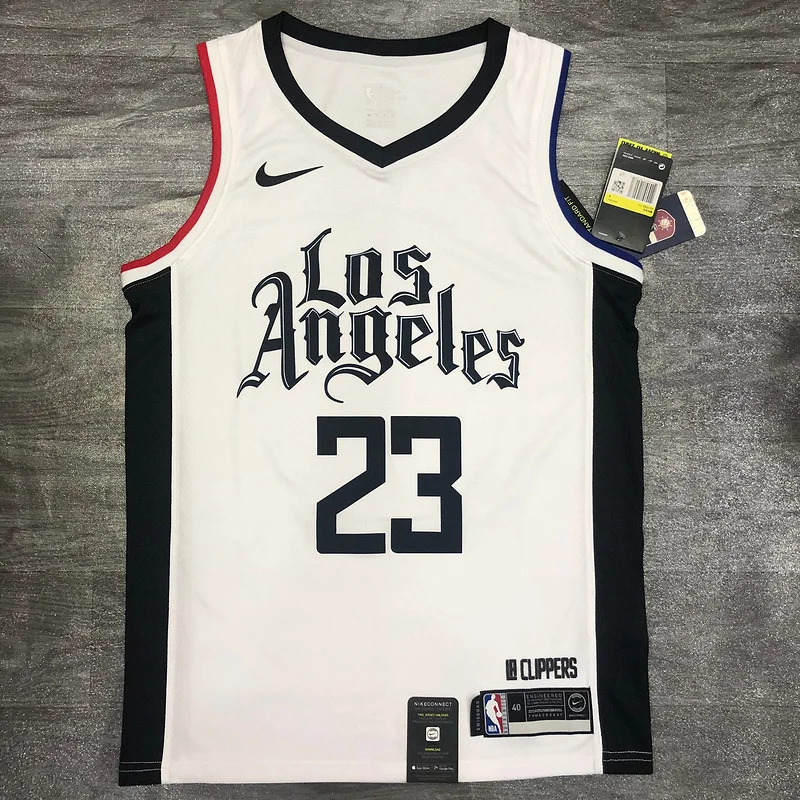 2020 Season NBA Los Angeles Clippers Basketball jersey  Latin  city version   White  #23  WILLIAMS